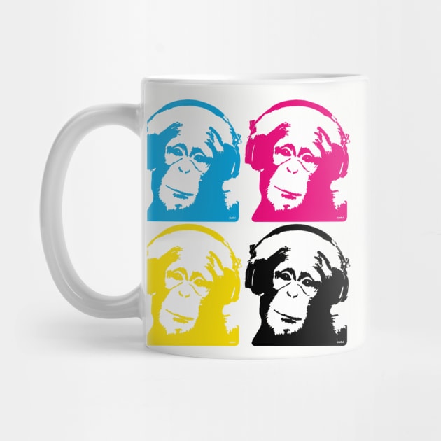 4 DJ Monkeys by wamtees